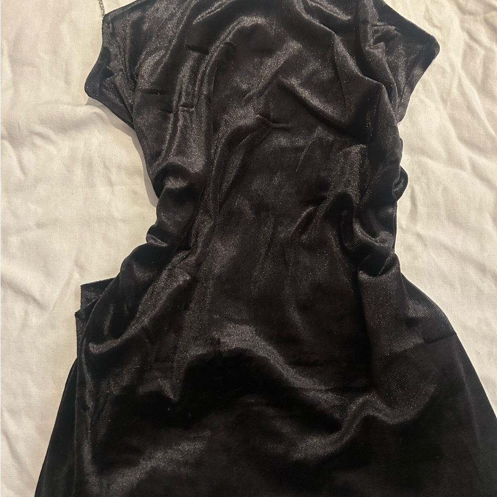 H&M Divided Black Satin Dress